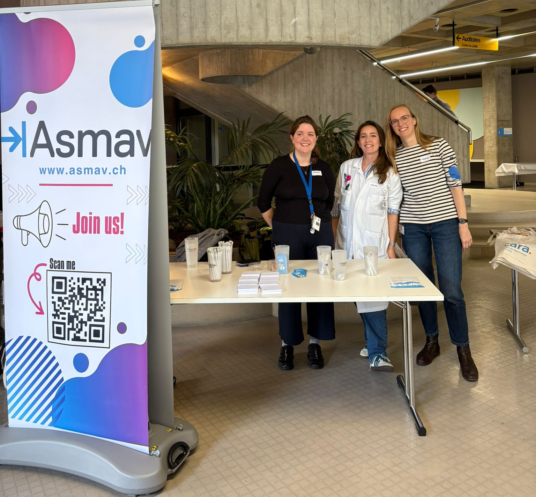 Le comité à l'accueil du tournus du 03 novembre au CHUV